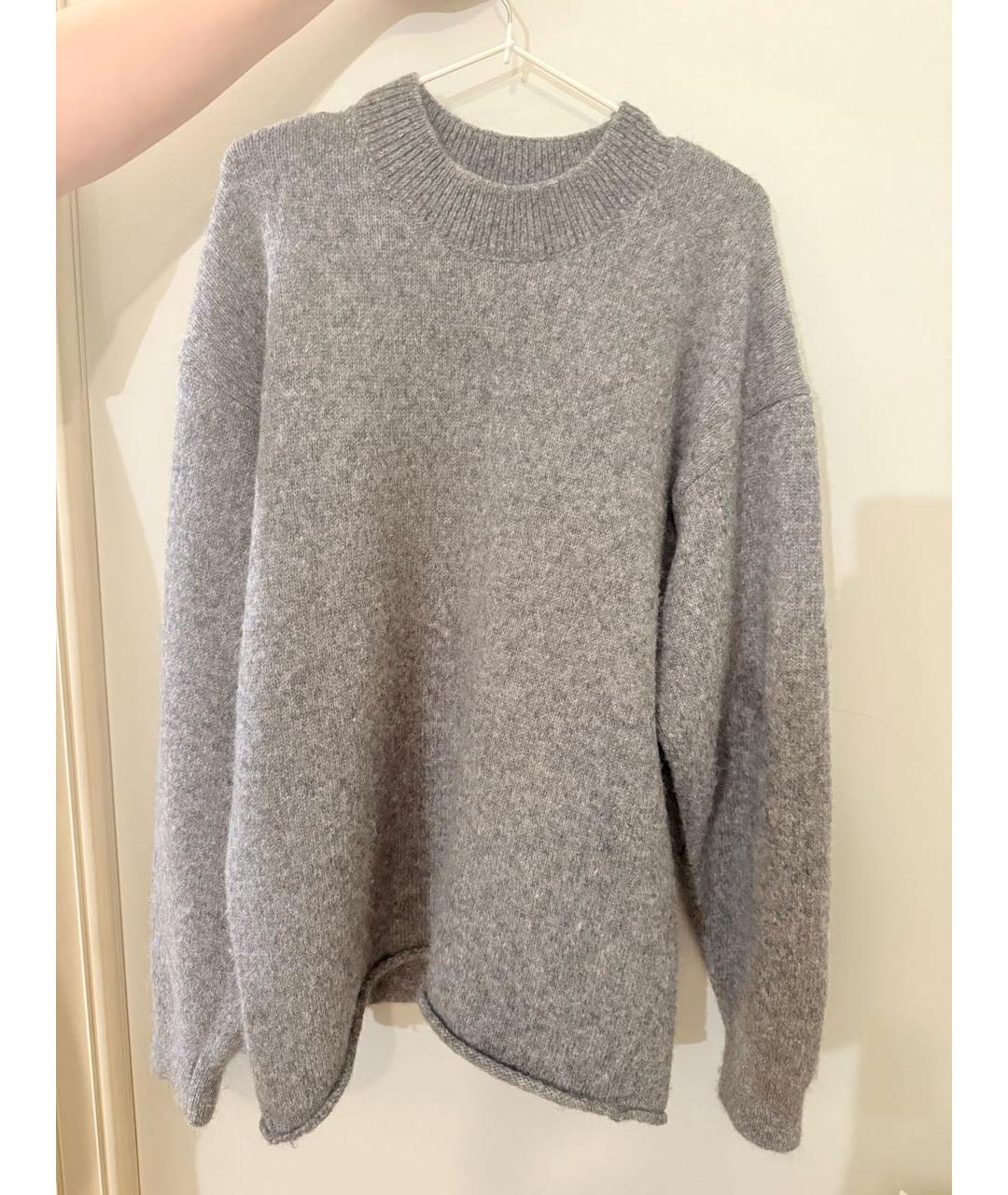 JACQUEMUS Серый шерстяной джемпер / свитер, фото 2