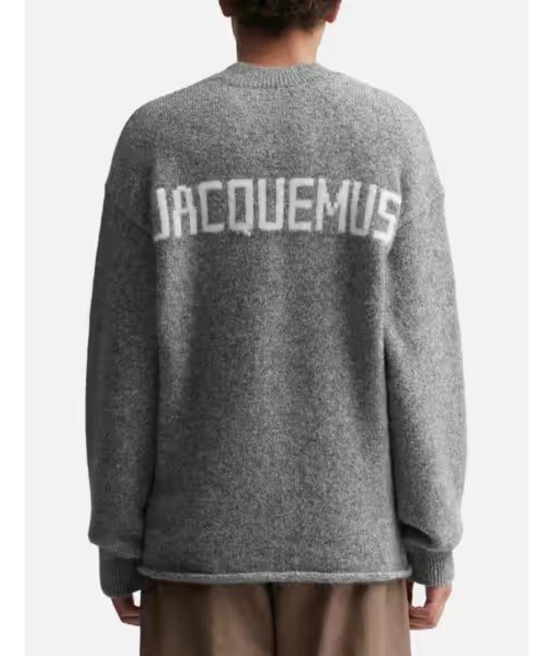 JACQUEMUS Серый шерстяной джемпер / свитер, фото 3