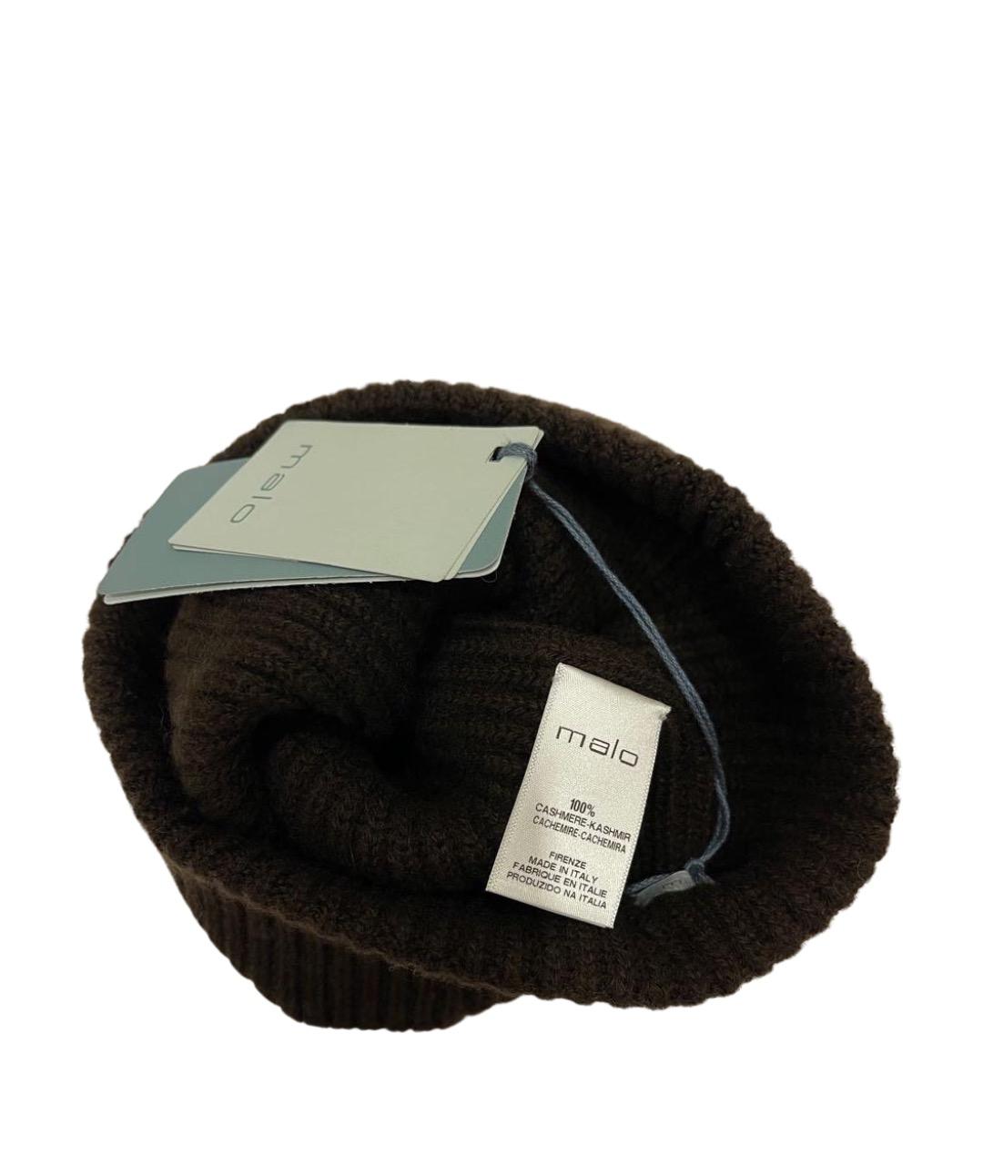 MALO Коричневая кашемировая шапка, фото 2