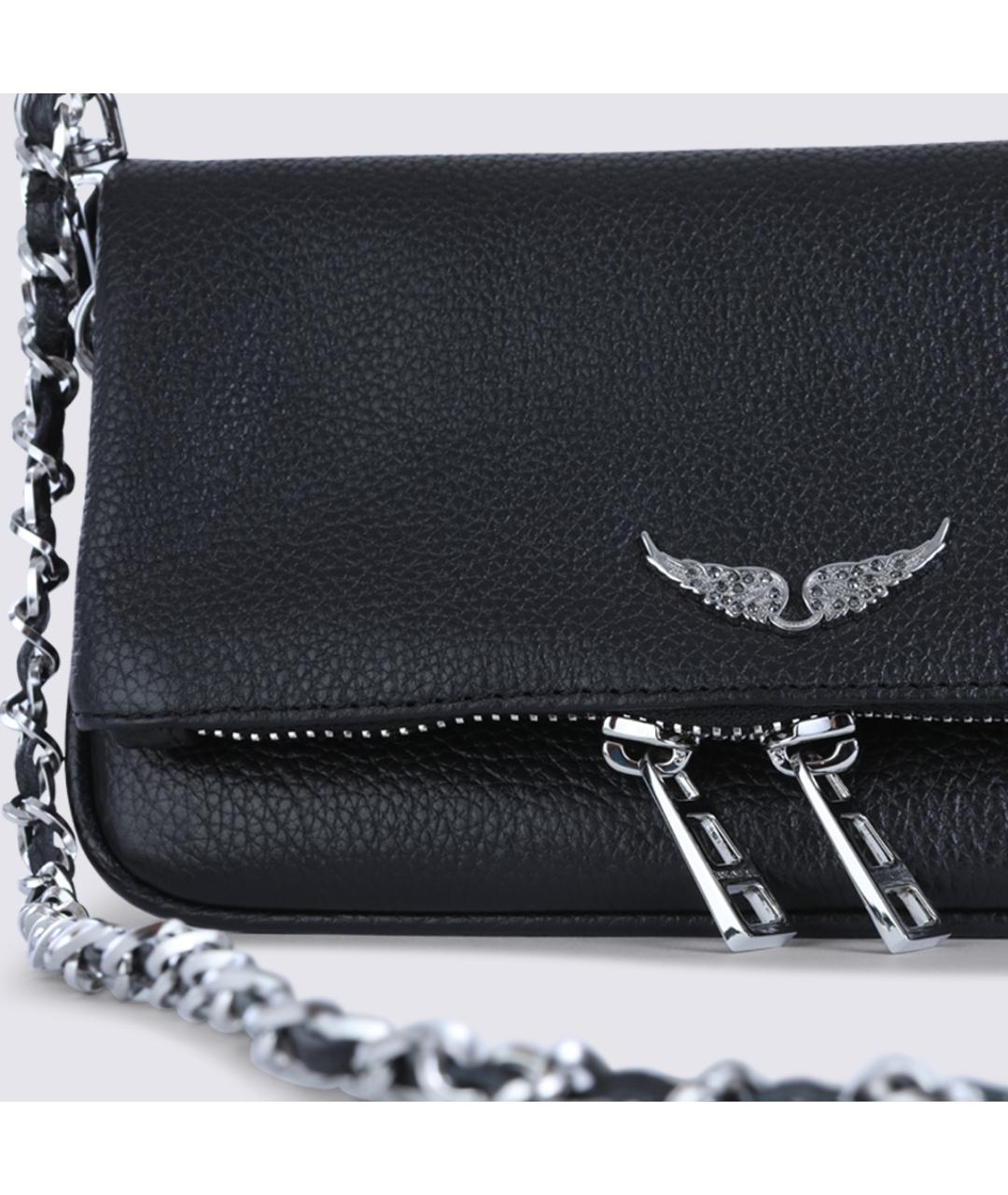 ZADIG & VOLTAIRE Черная кожаная сумка через плечо, фото 3