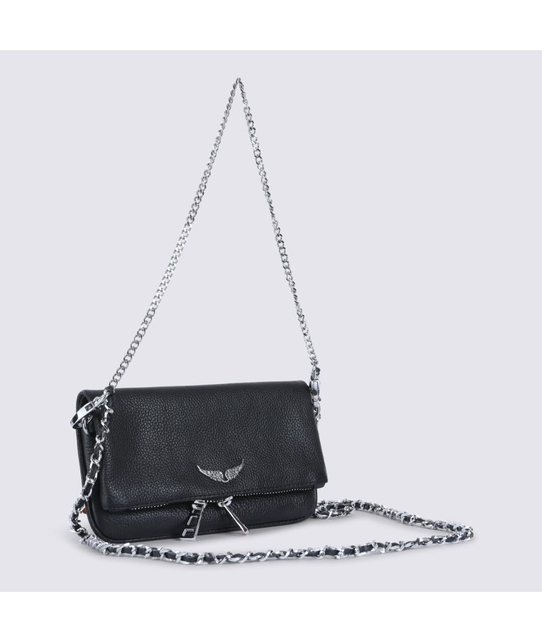 ZADIG & VOLTAIRE Черная кожаная сумка через плечо, фото 2