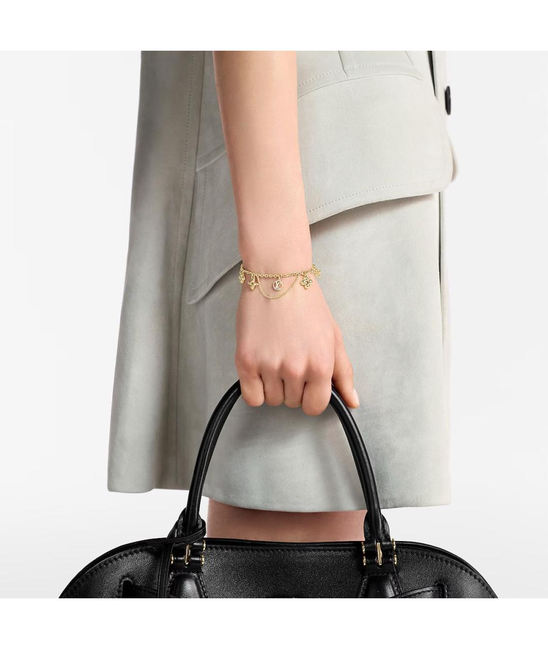 LOUIS VUITTON Золотой металлический браслет, фото 3