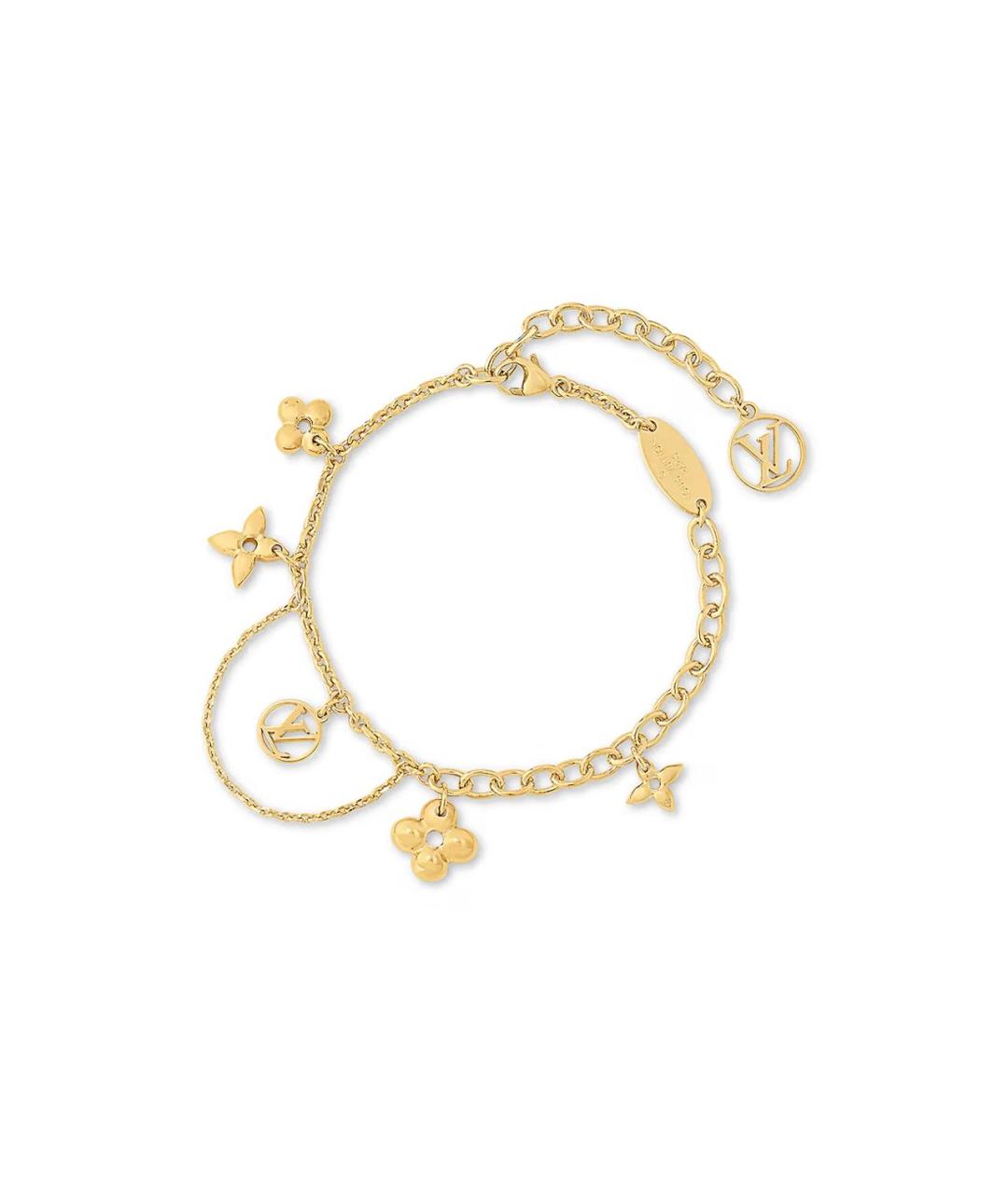 LOUIS VUITTON Золотой металлический браслет, фото 1