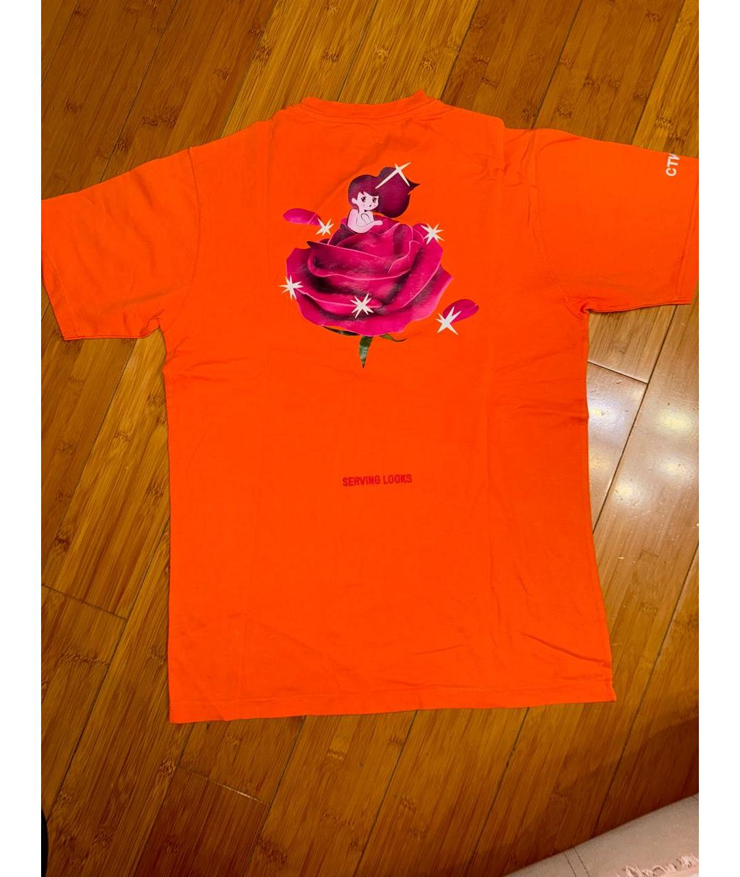 HERON PRESTON Оранжевая хлопковая футболка, фото 2