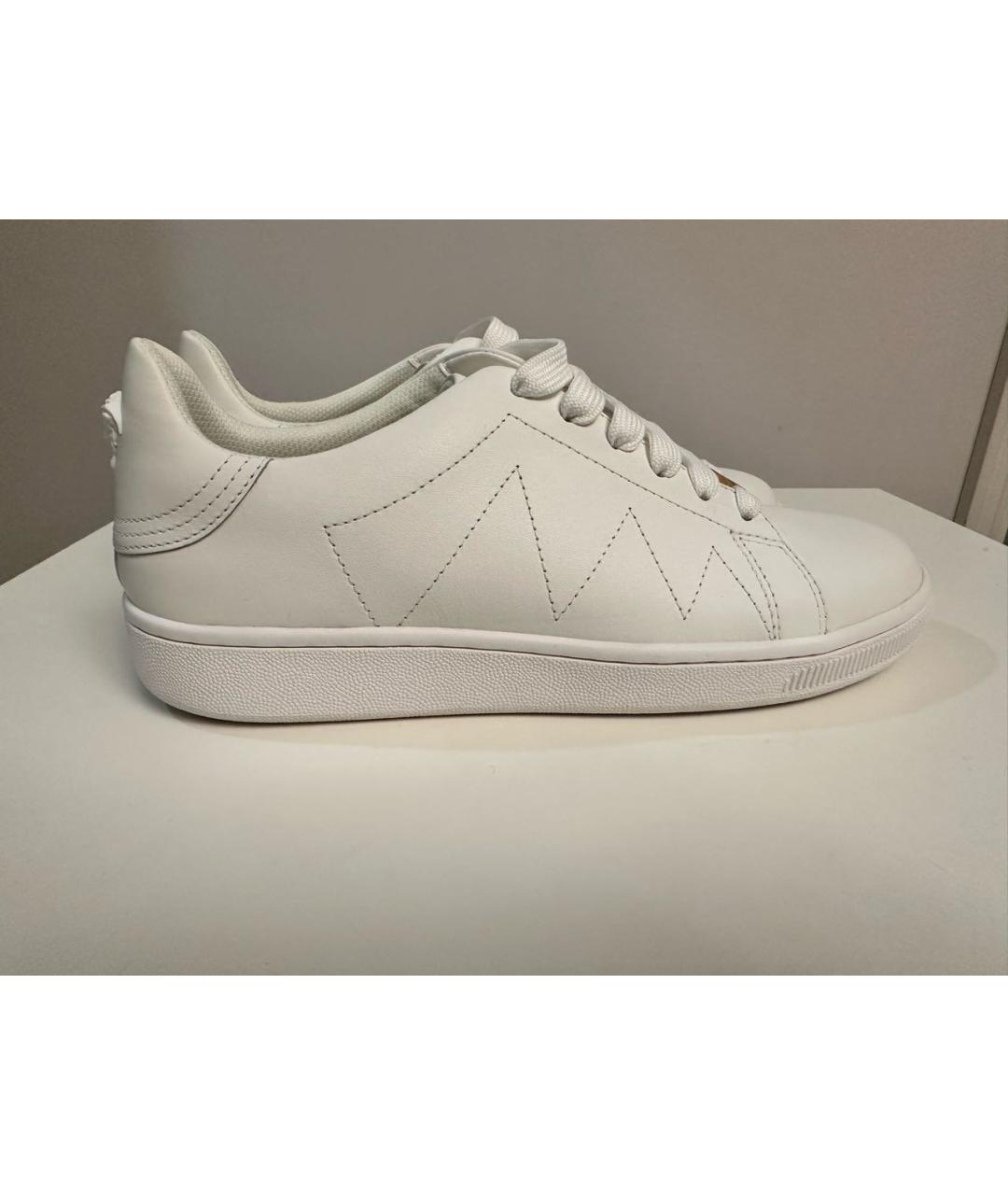 VERSACE Белые кожаные кроссовки, фото 8