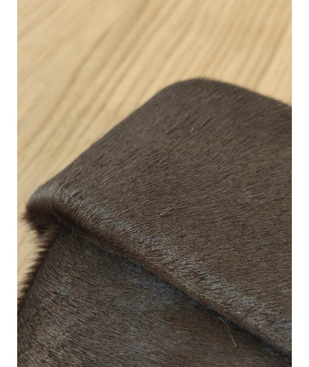 HERMES Коричневая кожаная шляпа, фото 8