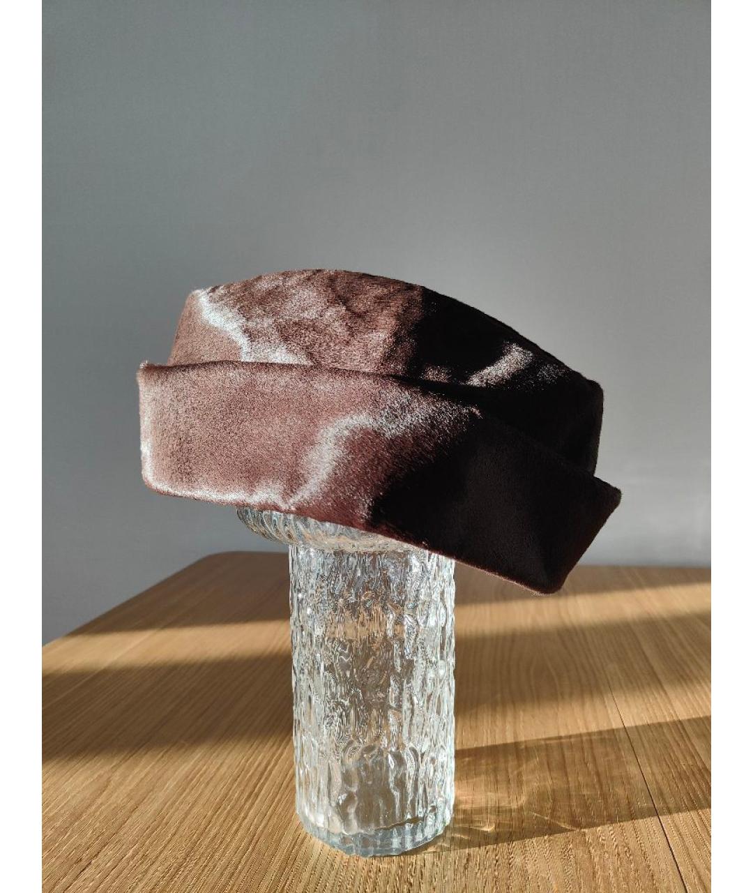 HERMES Коричневая кожаная шляпа, фото 10