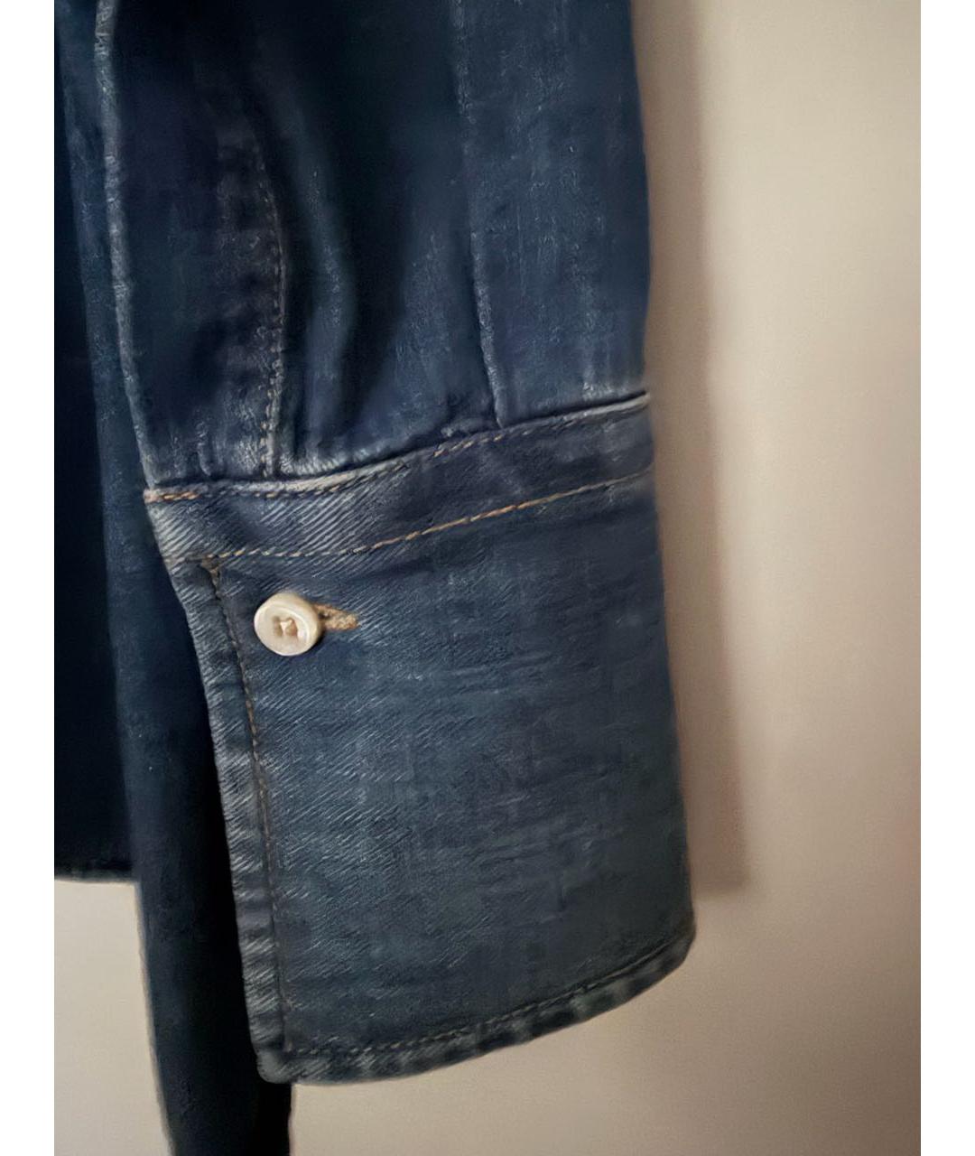 BRUNELLO CUCINELLI Темно-синяя деним рубашка, фото 6
