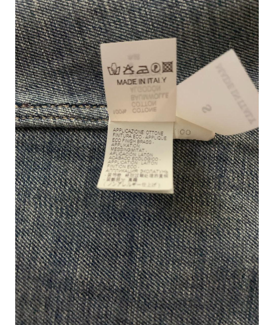 BRUNELLO CUCINELLI Темно-синяя деним рубашка, фото 8