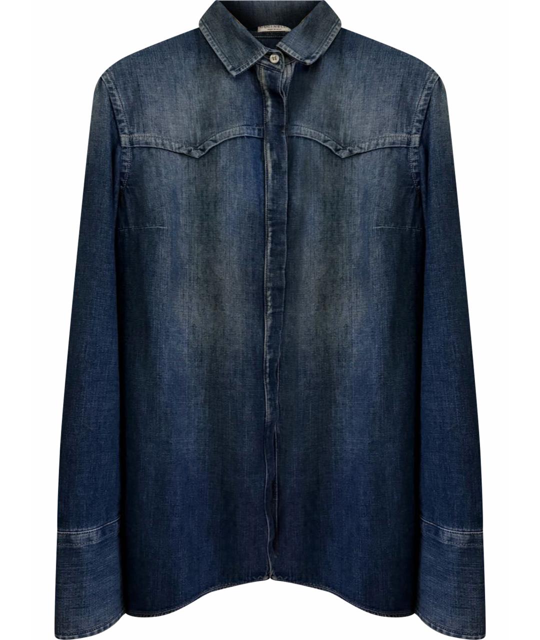 BRUNELLO CUCINELLI Темно-синяя деним рубашка, фото 1