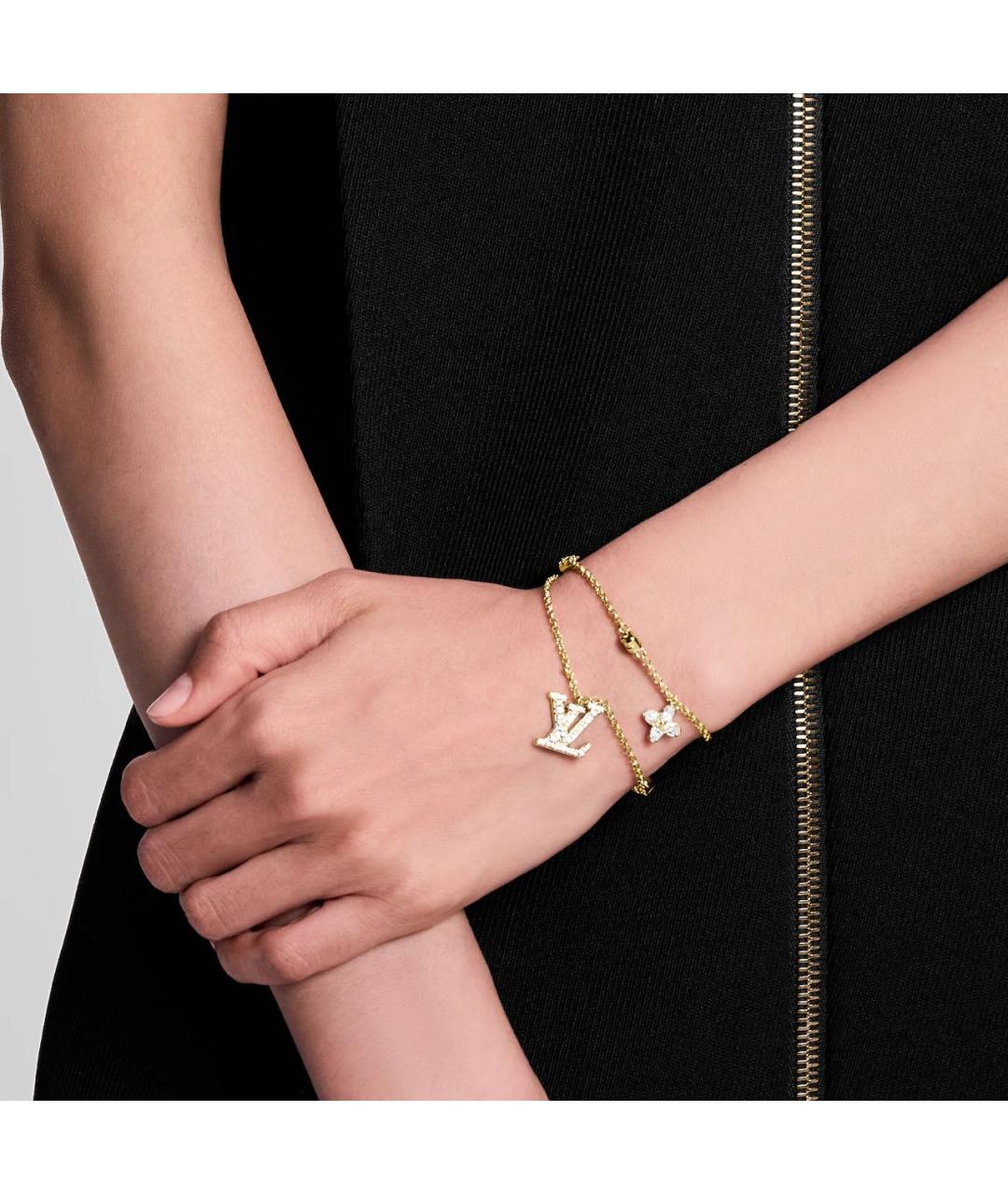 LOUIS VUITTON Золотой металлический браслет, фото 3