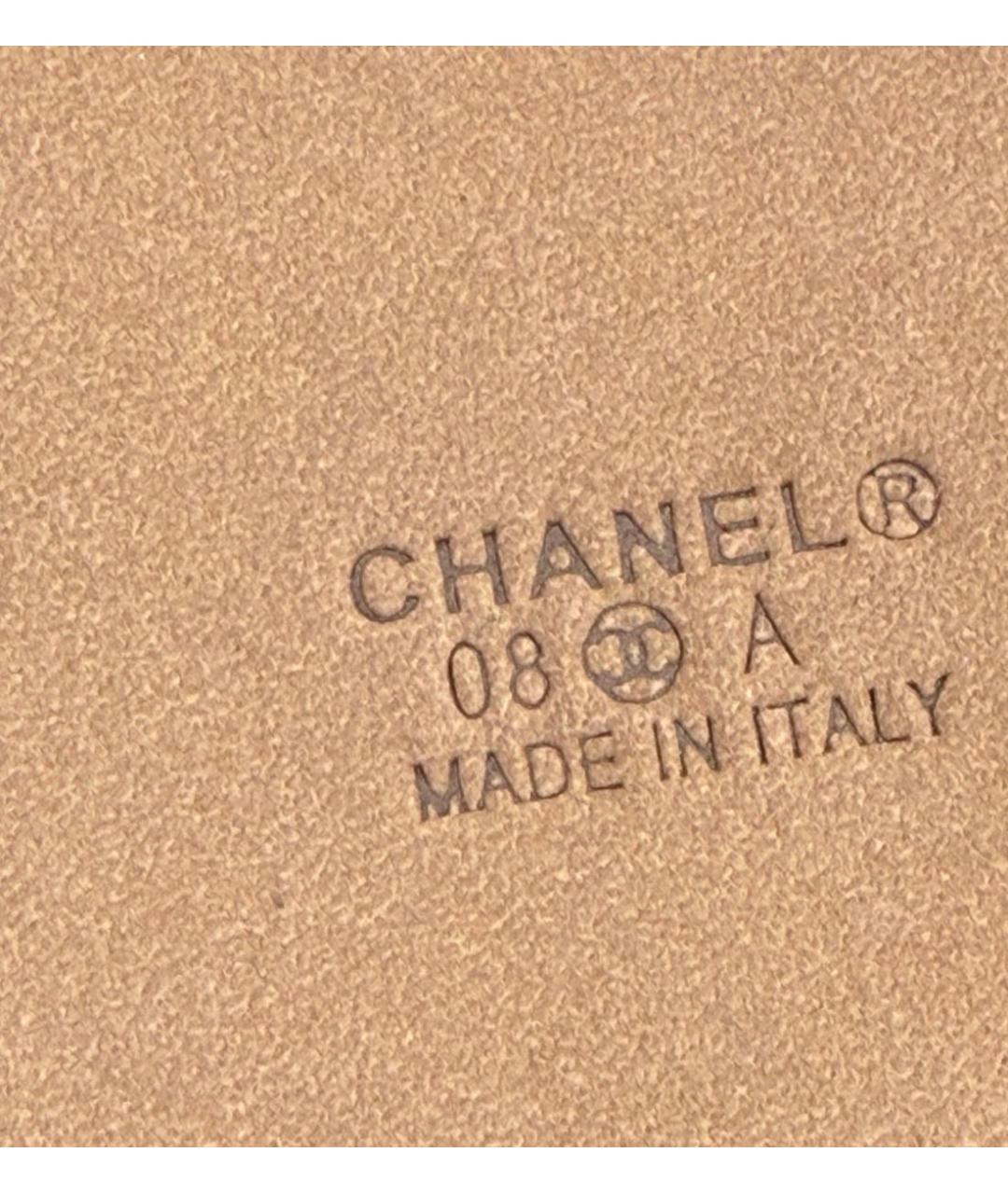 CHANEL Золотой кожаный ремень, фото 3