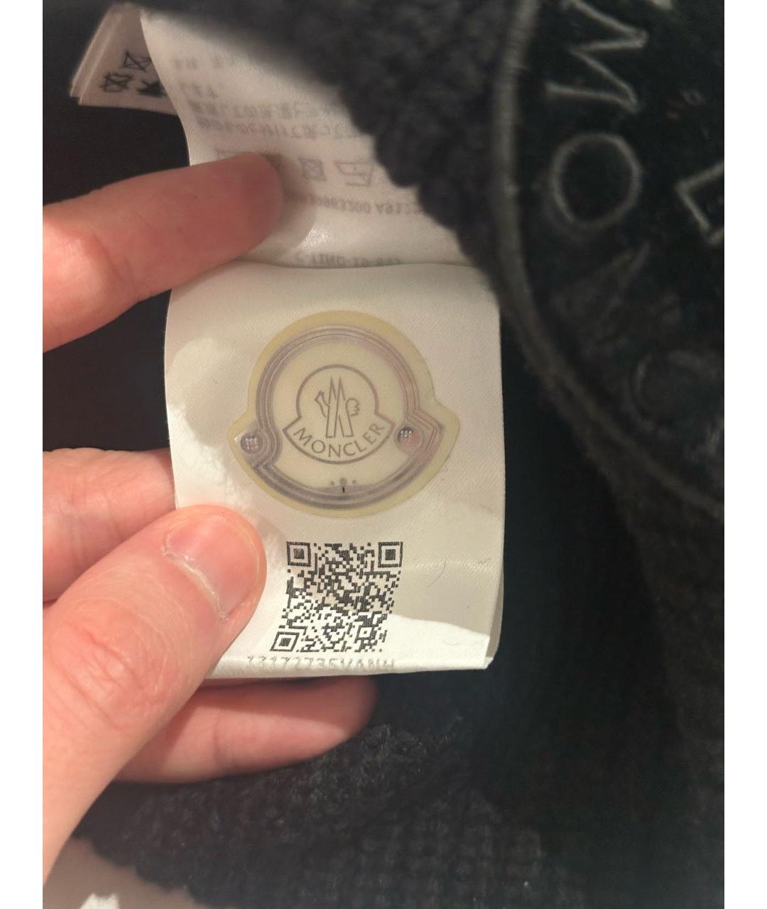 MONCLER Черная шапка, фото 5