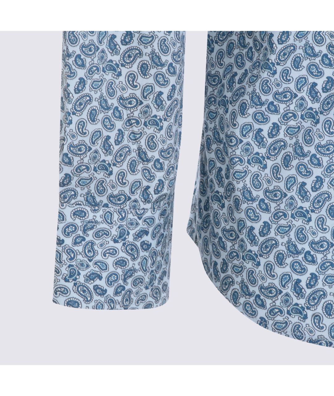 ETRO Синяя хлопковая кэжуал рубашка, фото 4