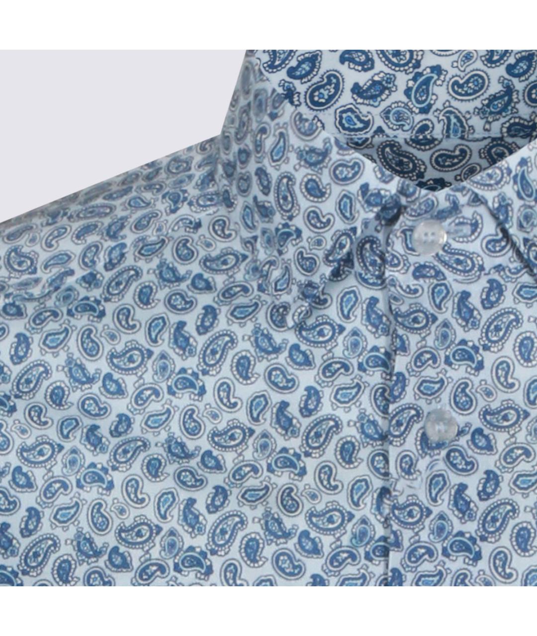 ETRO Синяя хлопковая кэжуал рубашка, фото 3