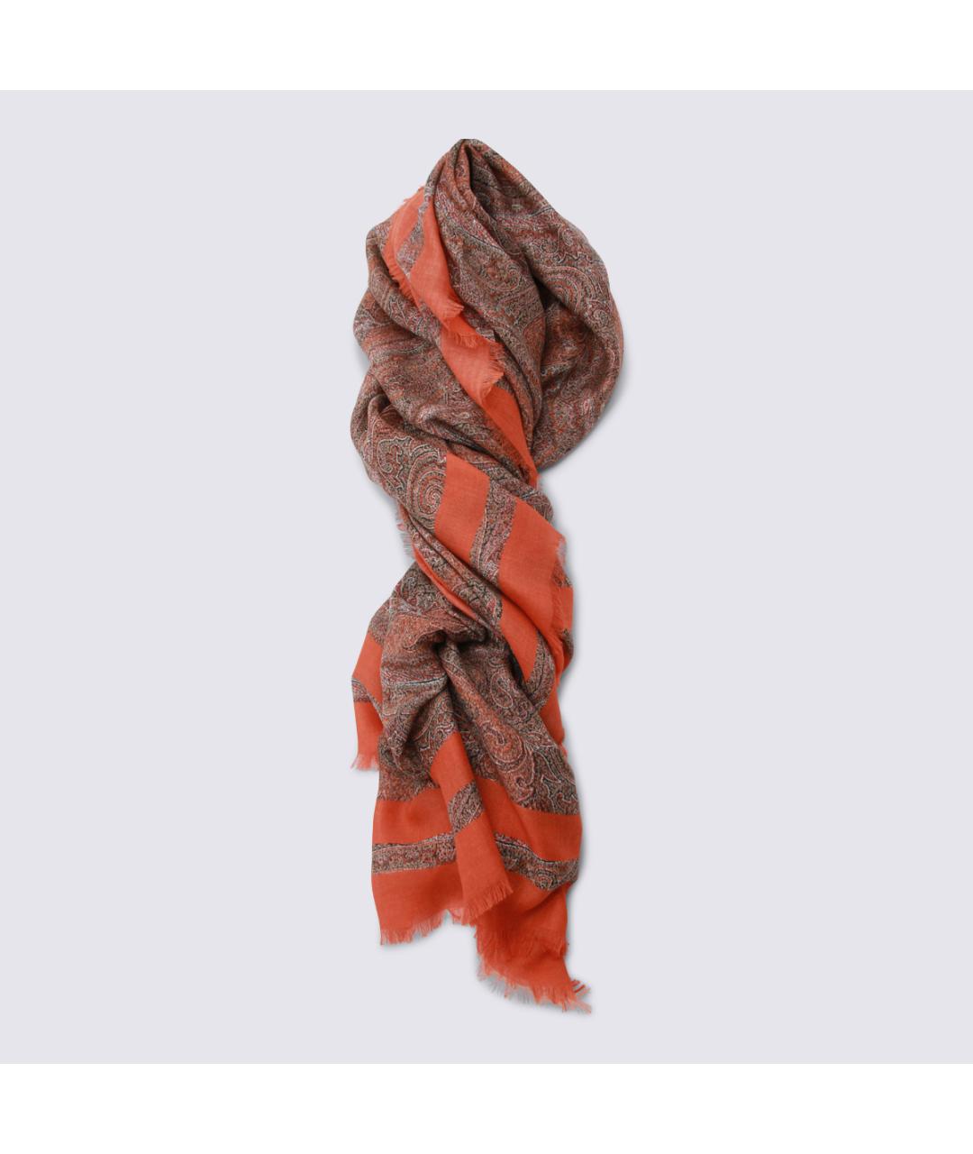 ETRO Коричневый шарф, фото 2