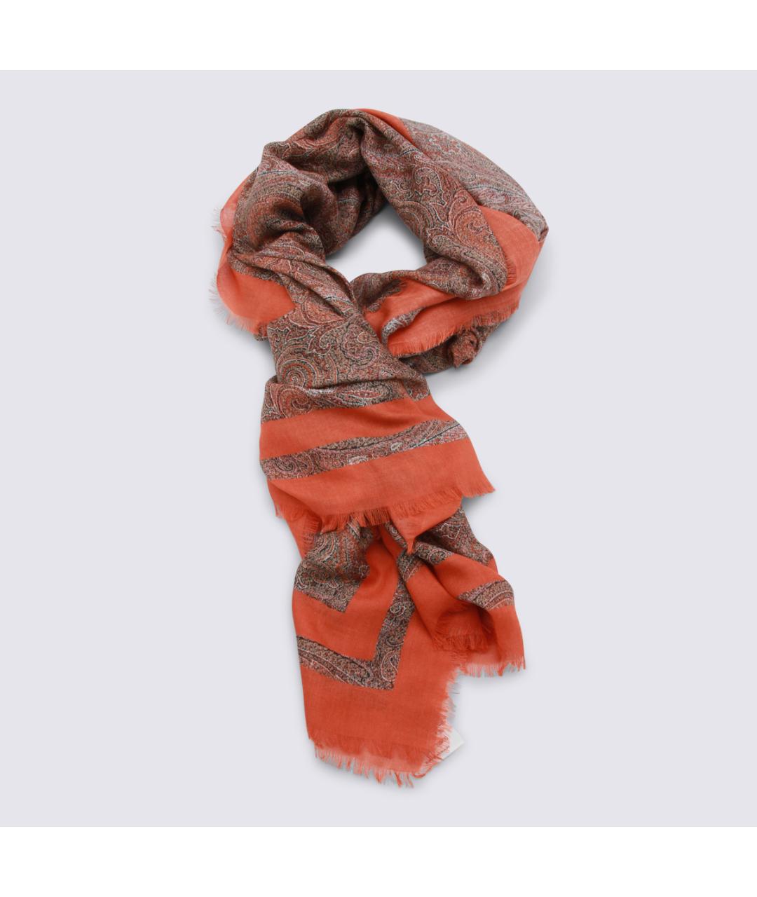 ETRO Коричневый шарф, фото 3