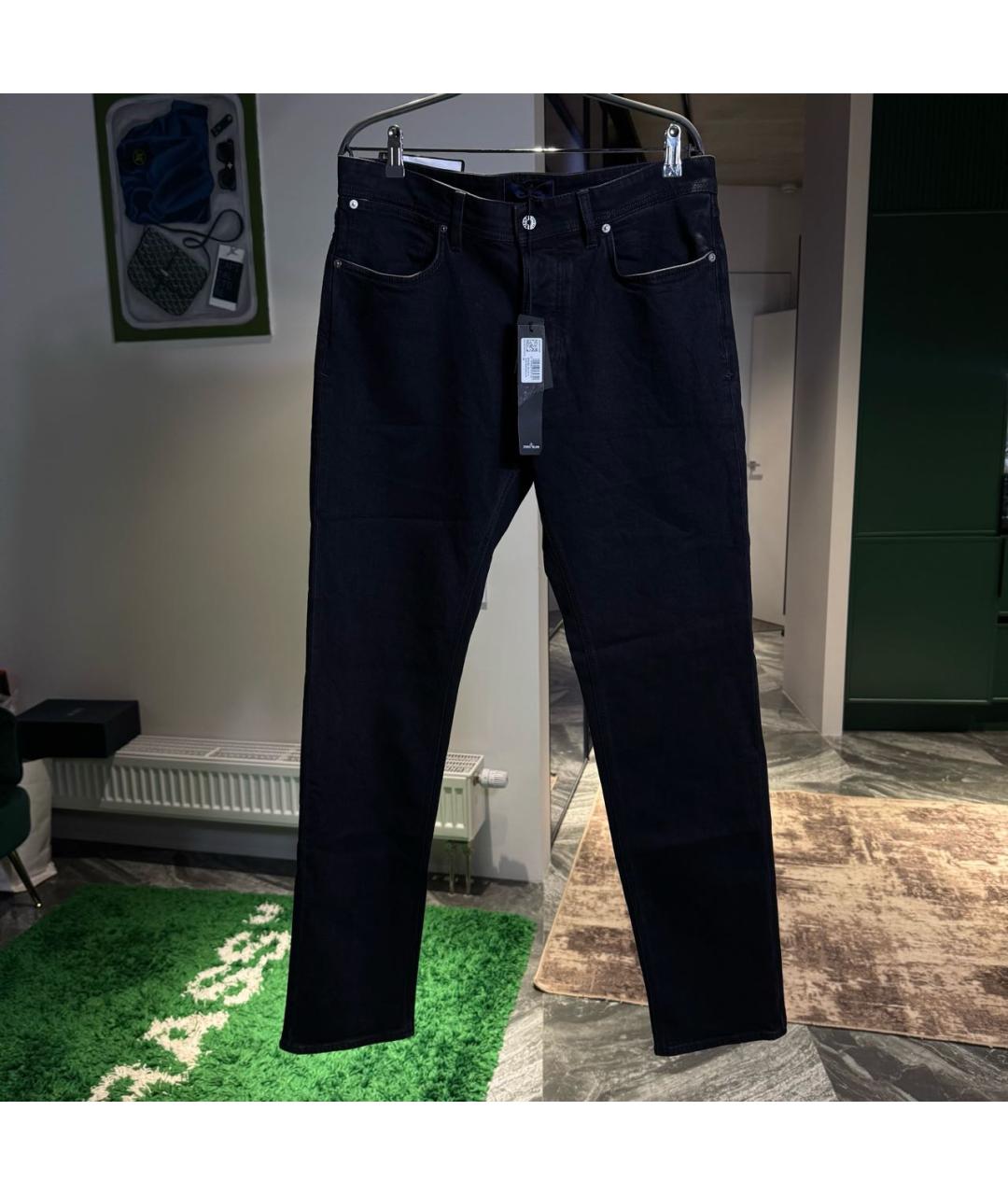 STONE ISLAND Черные хлопковые джинсы, фото 3