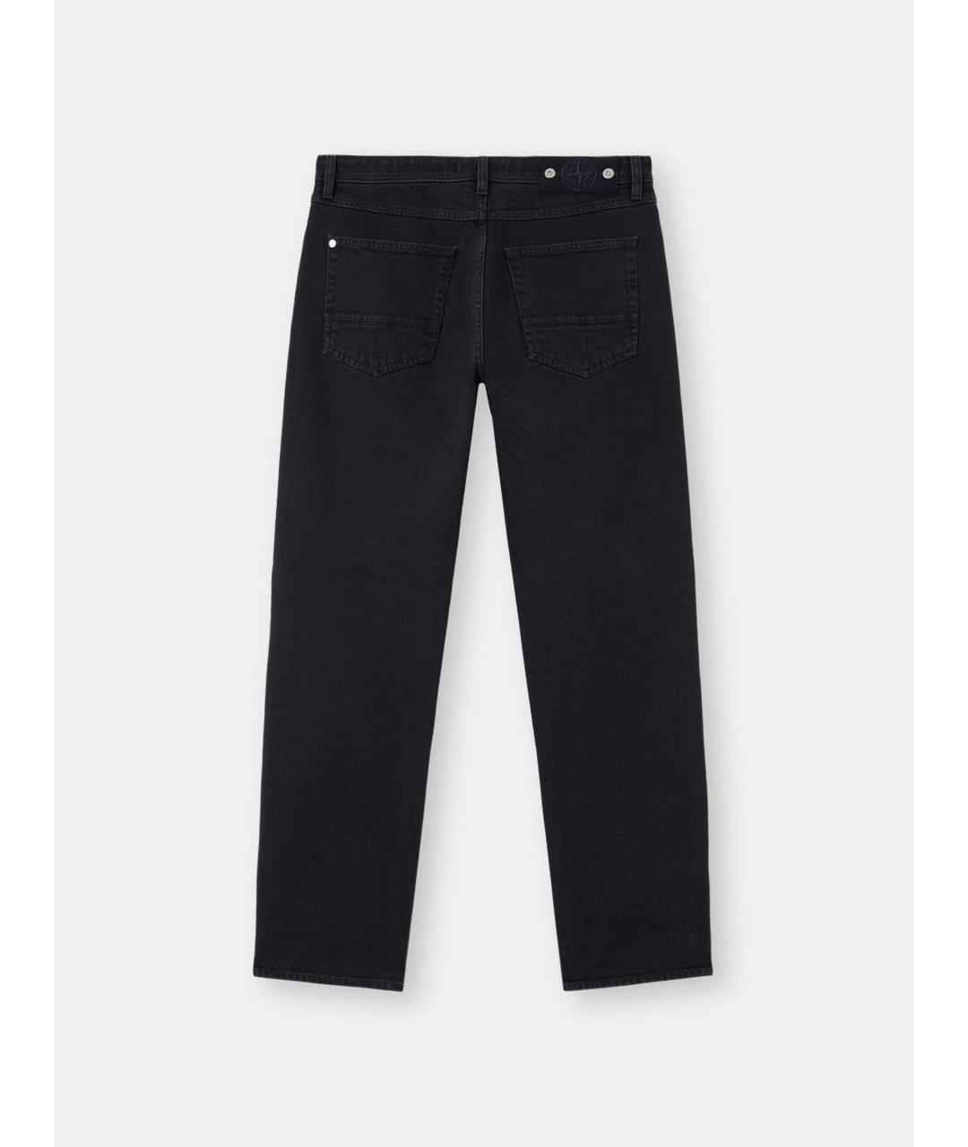 STONE ISLAND Черные хлопковые джинсы, фото 2