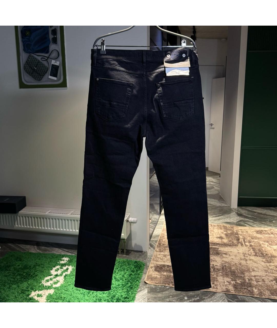 STONE ISLAND Черные хлопковые джинсы, фото 4