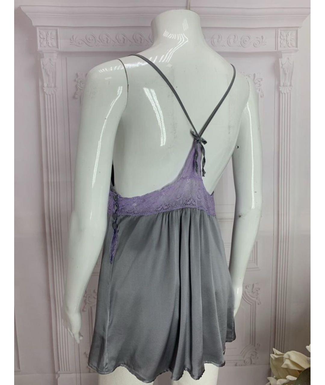 TWIN-SET Серая шелковая майка, фото 6