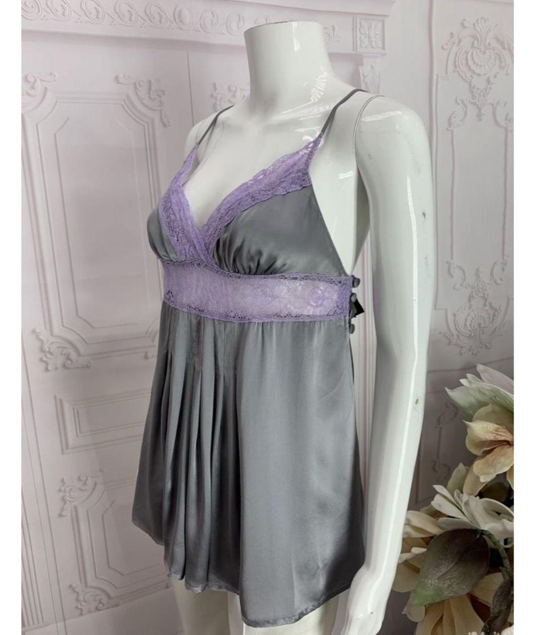 TWIN-SET Серая шелковая майка, фото 5