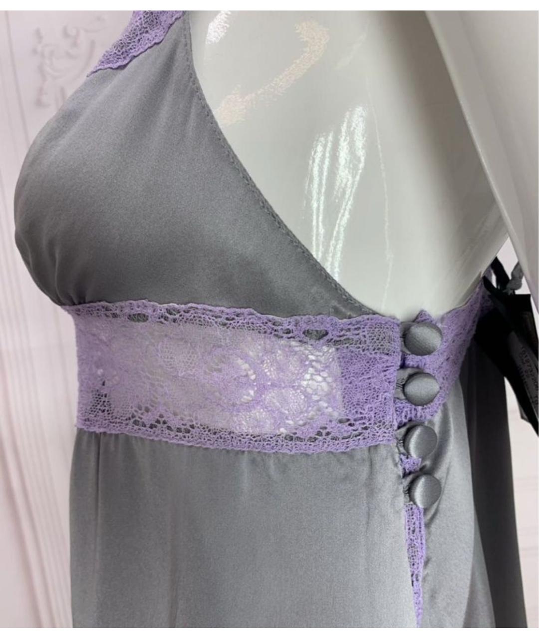 TWIN-SET Серая шелковая майка, фото 7