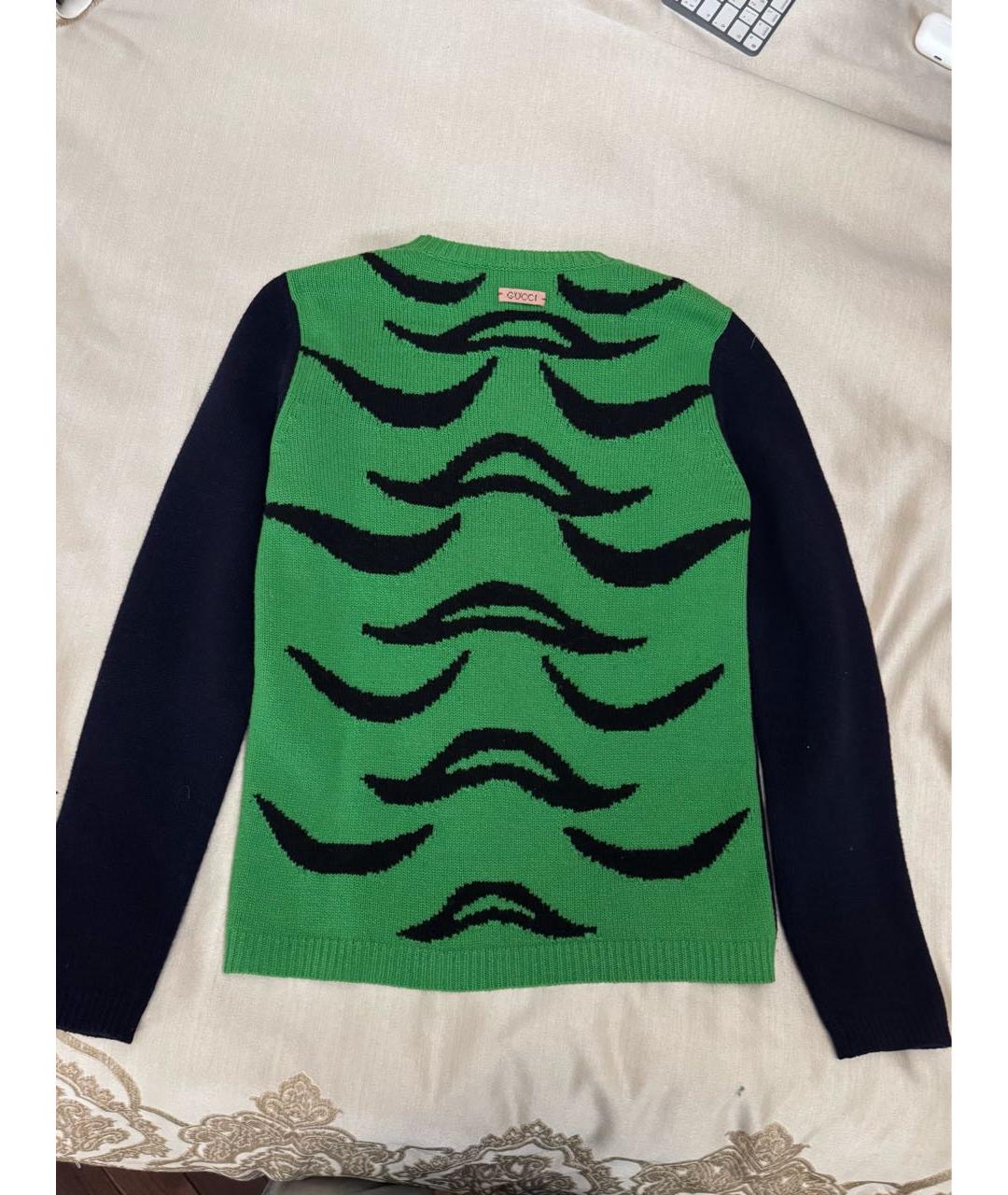 GUCCI Синий шерстяной джемпер / свитер, фото 2