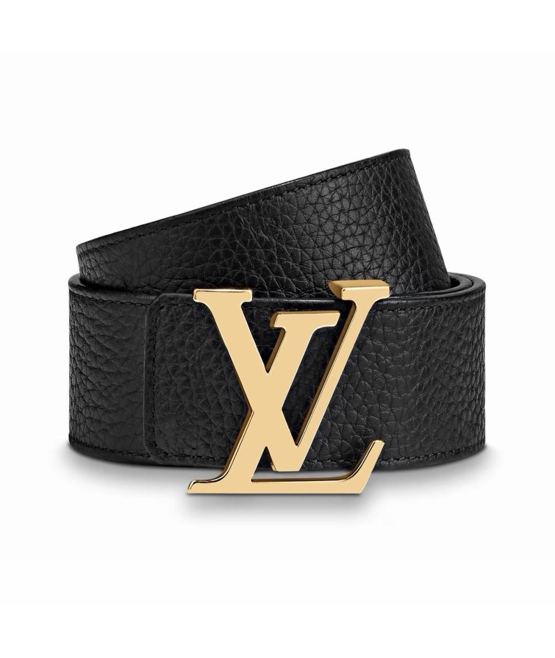 LOUIS VUITTON Черный кожаный ремень, фото 1