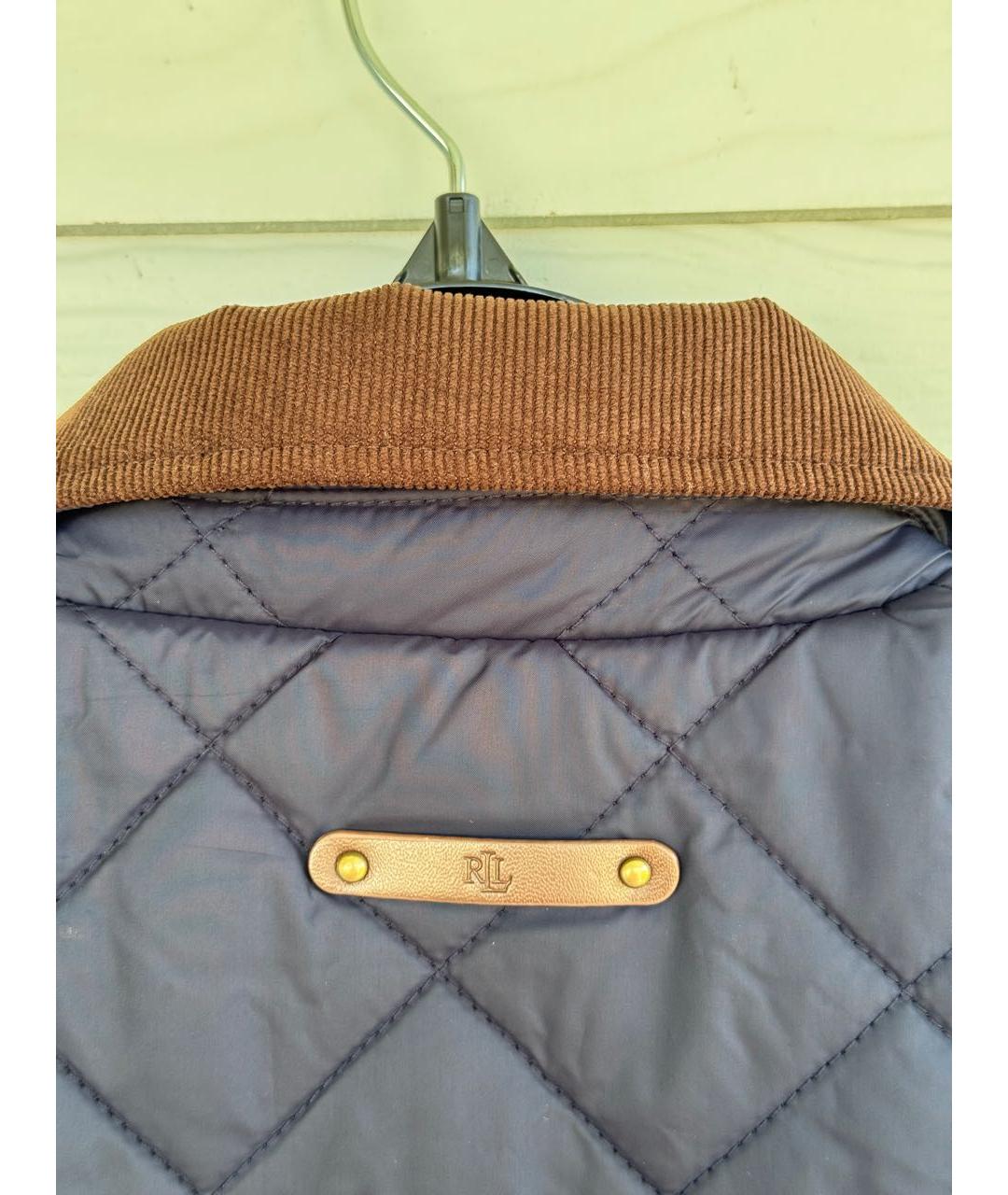 RALPH LAUREN Темно-синий полиэстеровый жилет, фото 8