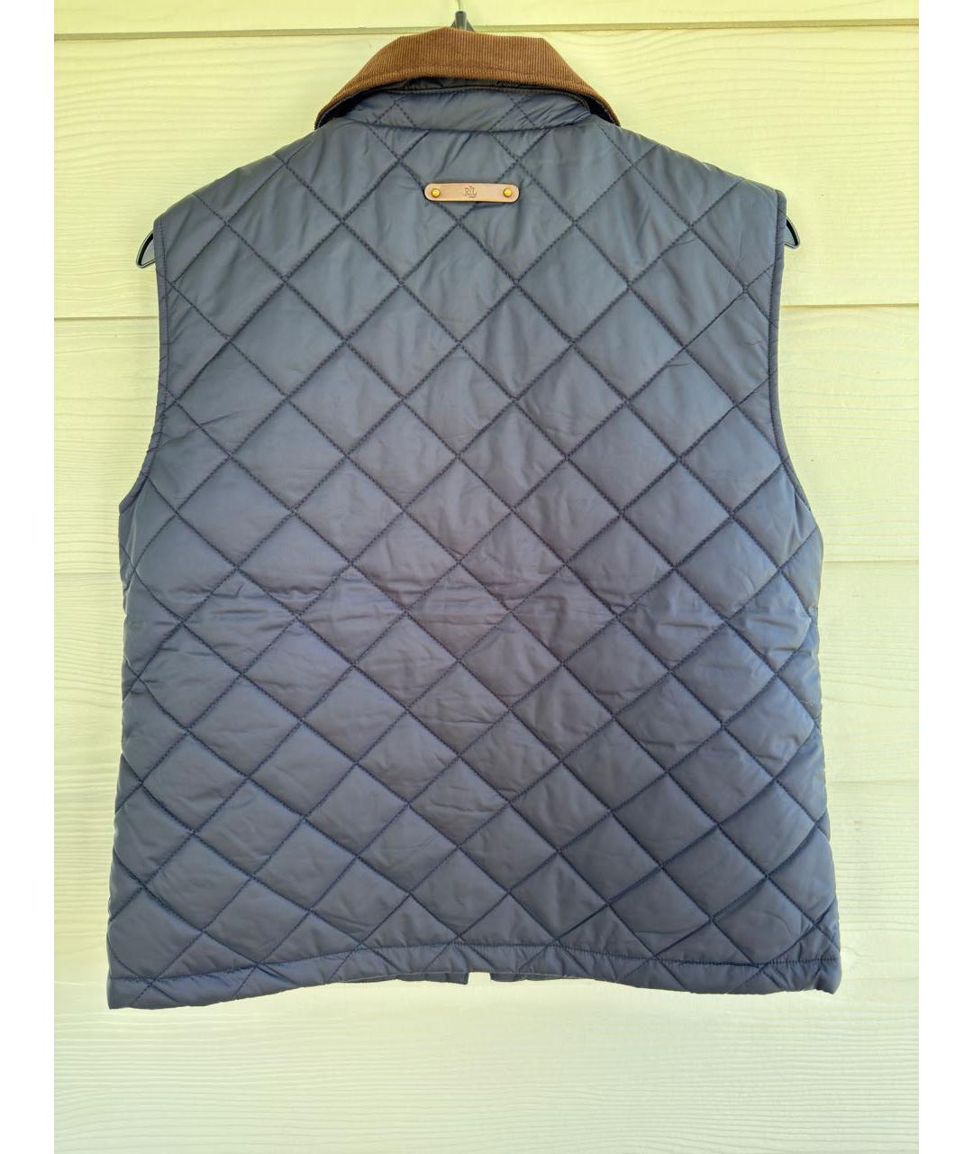 RALPH LAUREN Темно-синий полиэстеровый жилет, фото 7