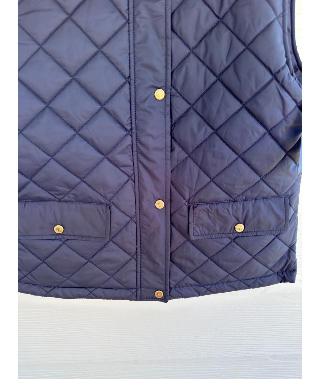 RALPH LAUREN Темно-синий полиэстеровый жилет, фото 3