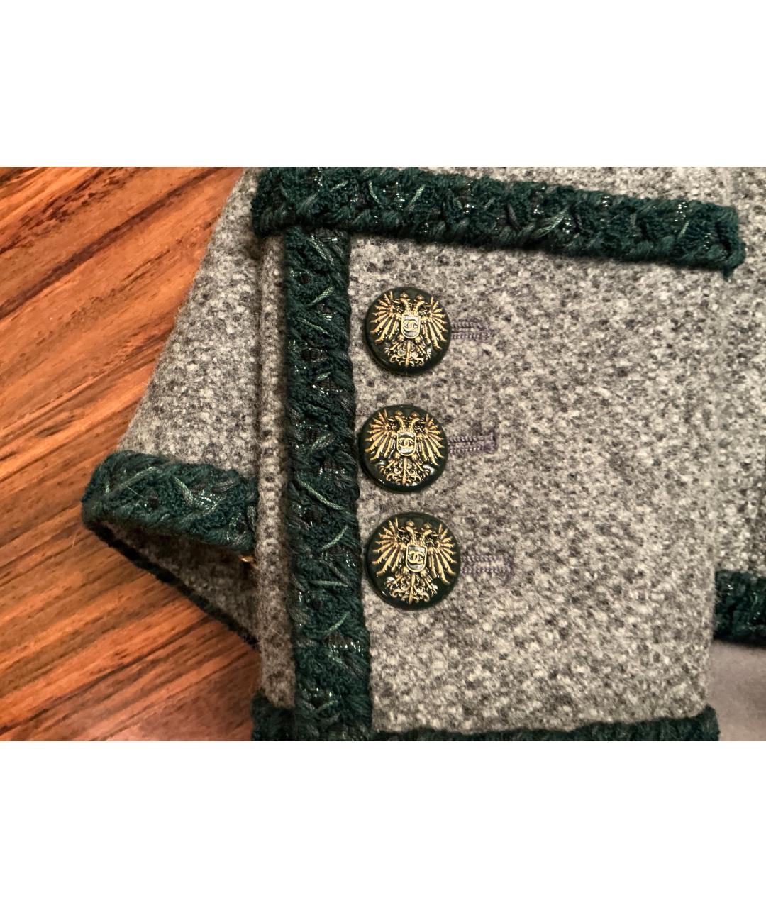 CHANEL Серый шерстяной жакет/пиджак, фото 4