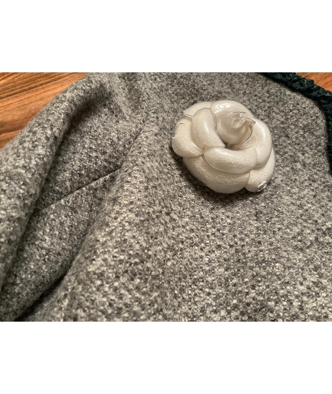 CHANEL Серый шерстяной жакет/пиджак, фото 7