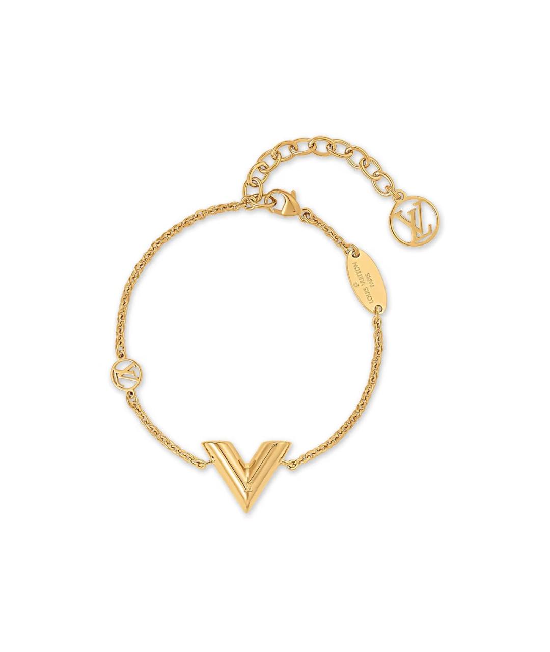LOUIS VUITTON Золотой металлический браслет, фото 1
