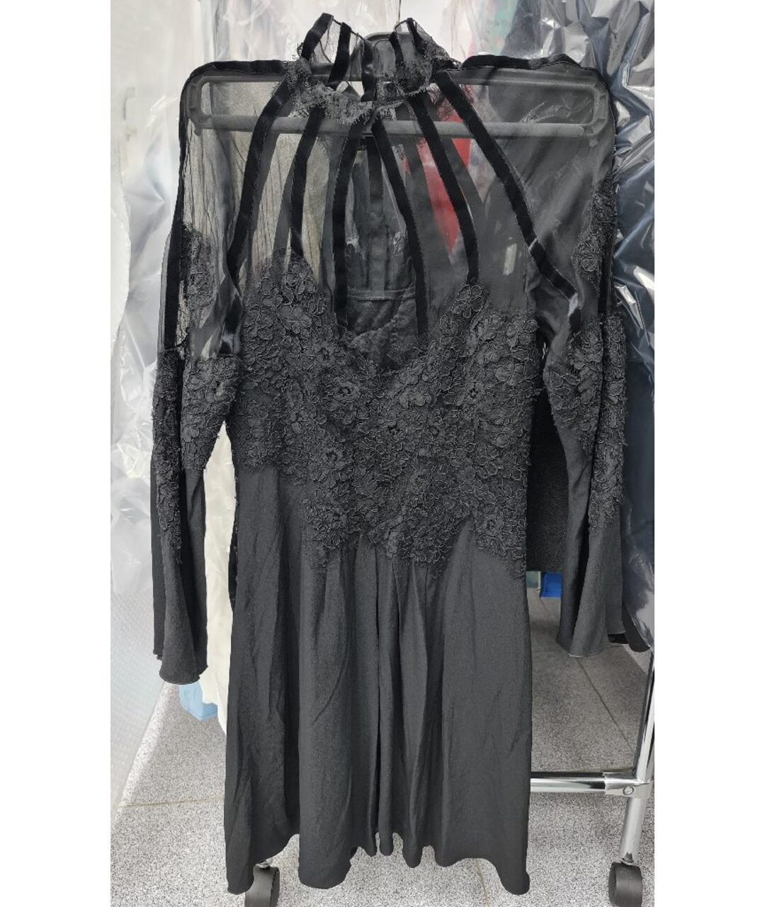 ALBERTA FERRETTI Черное шелковое платье, фото 2