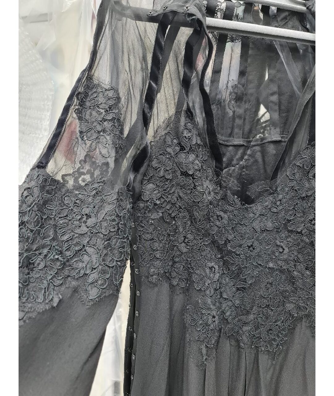 ALBERTA FERRETTI Черное шелковое платье, фото 4