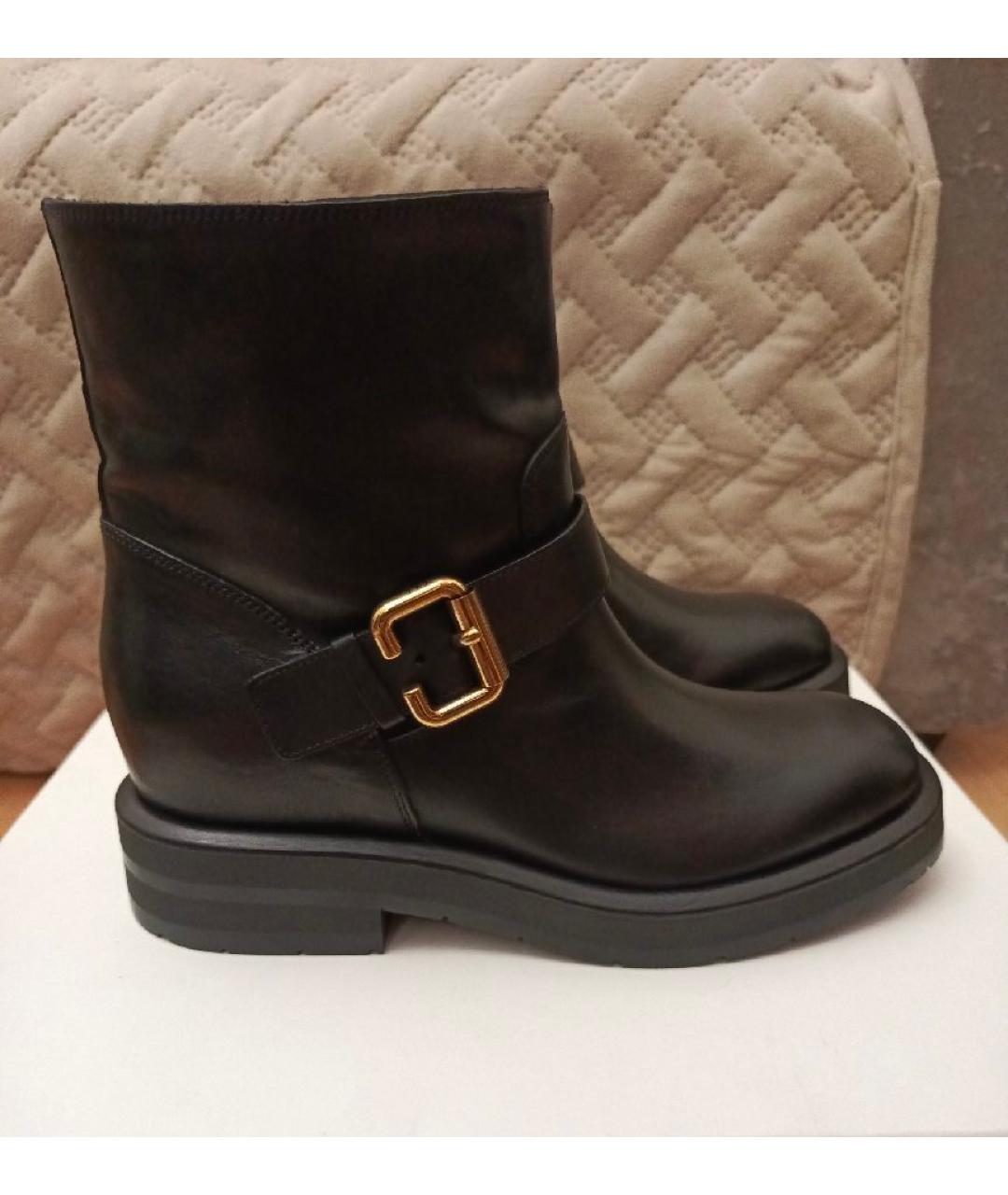 CHLOE Черные кожаные ботинки, фото 8