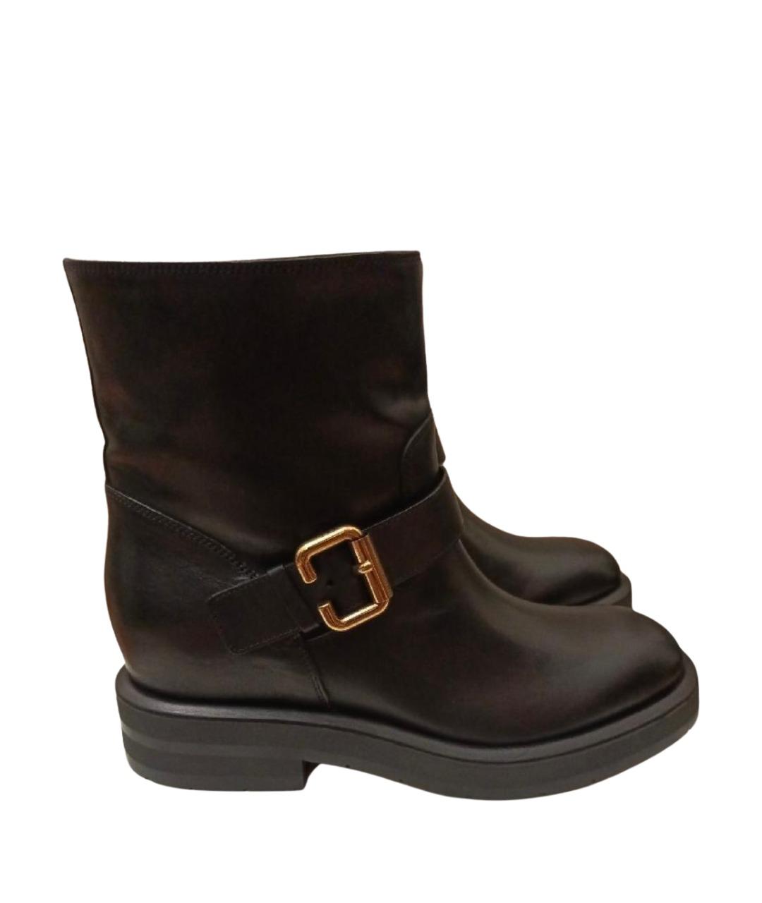 CHLOE Черные кожаные ботинки, фото 1