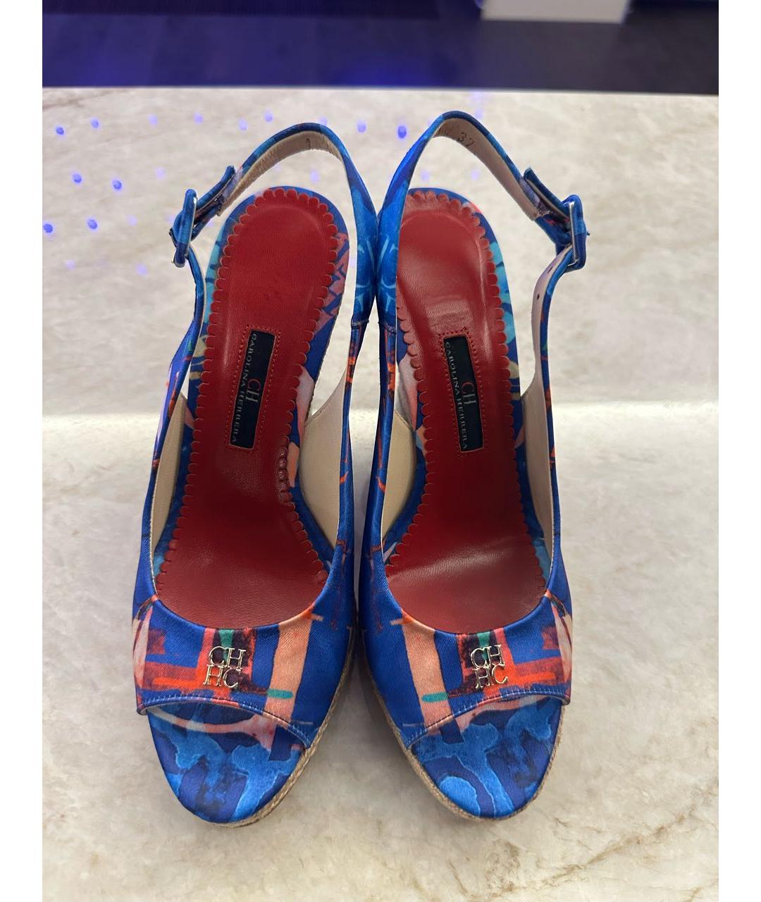 CAROLINA HERRERA Мульти текстильные босоножки, фото 2