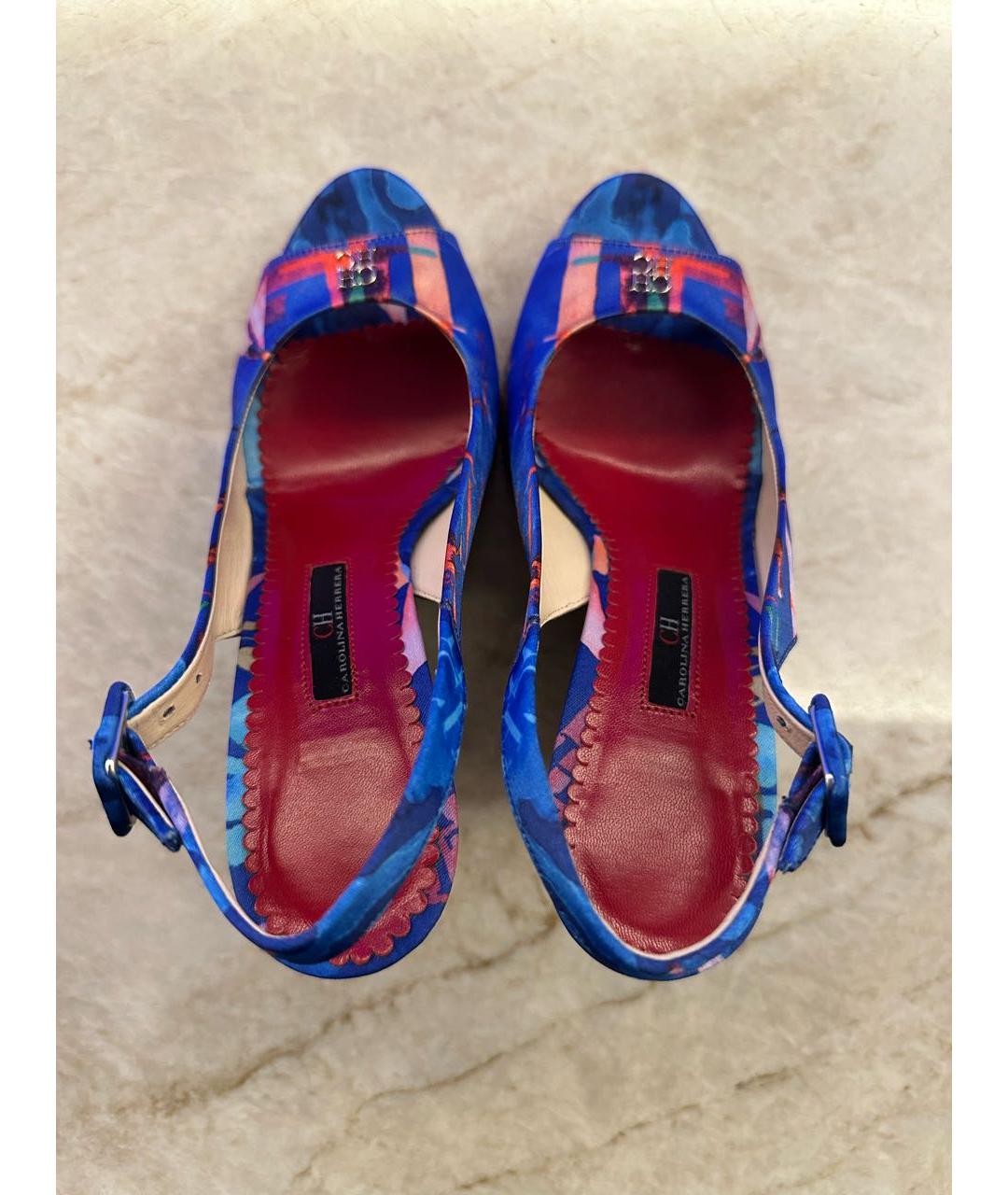 CAROLINA HERRERA Мульти текстильные босоножки, фото 3