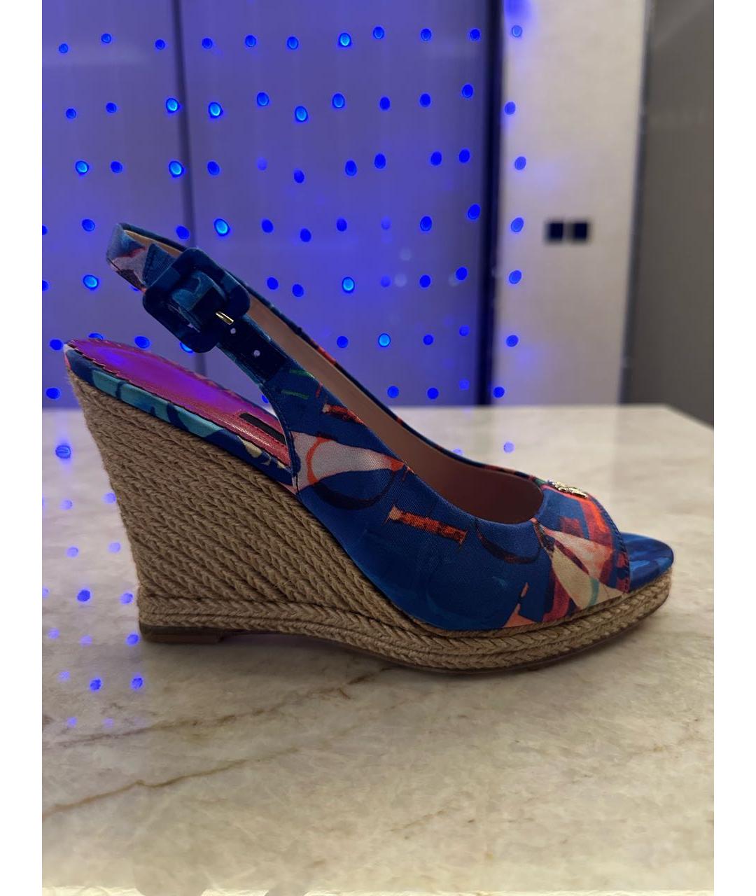 CAROLINA HERRERA Мульти текстильные босоножки, фото 5