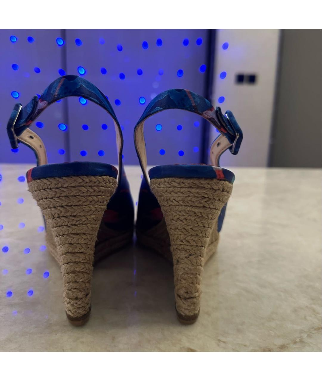 CAROLINA HERRERA Мульти текстильные босоножки, фото 4