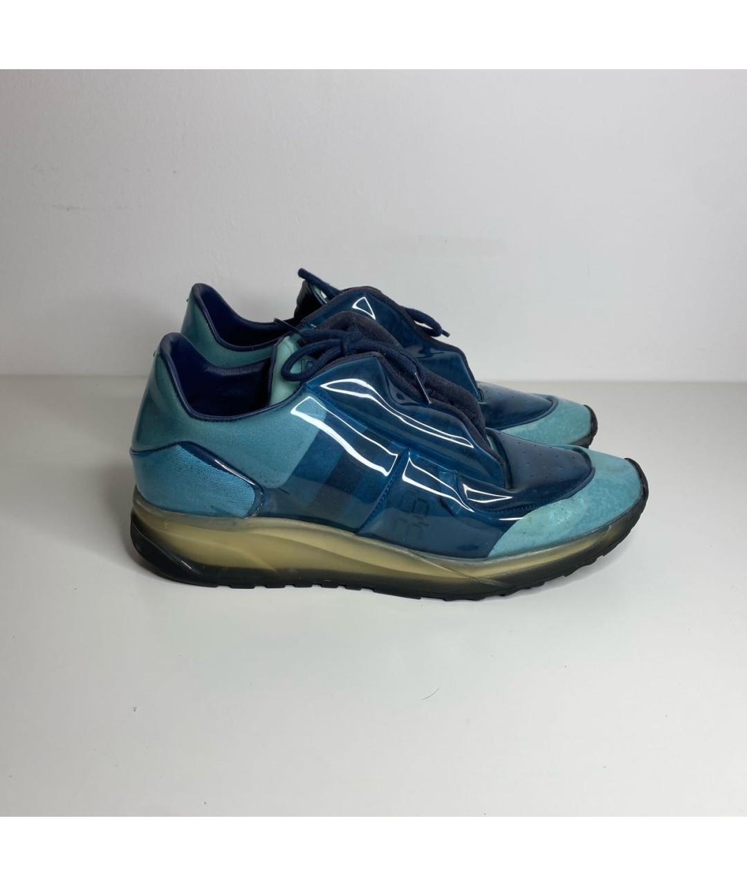 MAISON MARGIELA Бирюзовые резиновые низкие кроссовки / кеды, фото 9