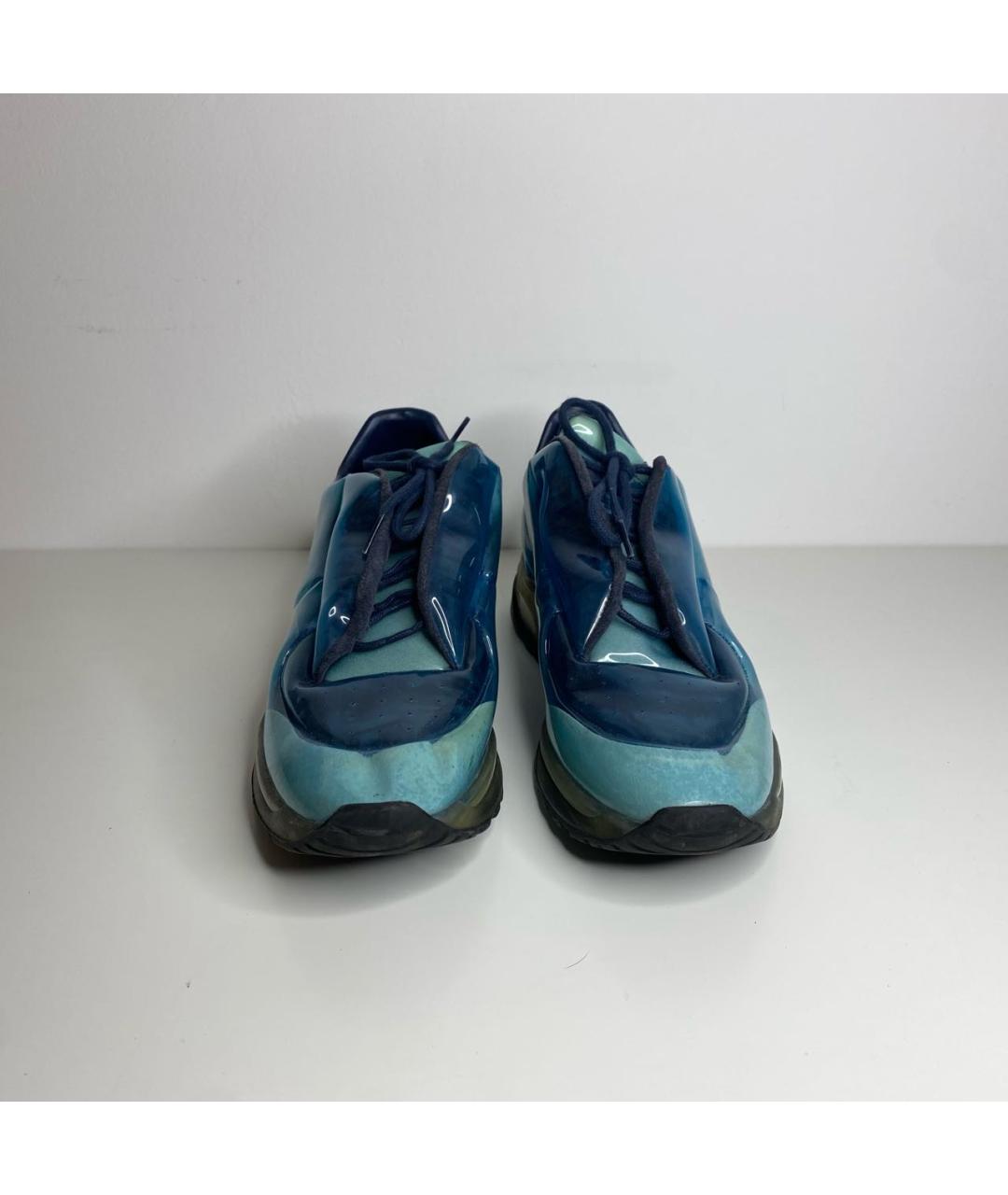 MAISON MARGIELA Бирюзовые резиновые низкие кроссовки / кеды, фото 2