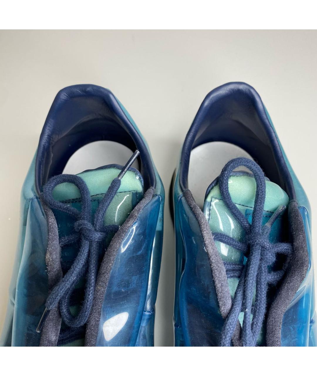 MAISON MARGIELA Бирюзовые резиновые низкие кроссовки / кеды, фото 7