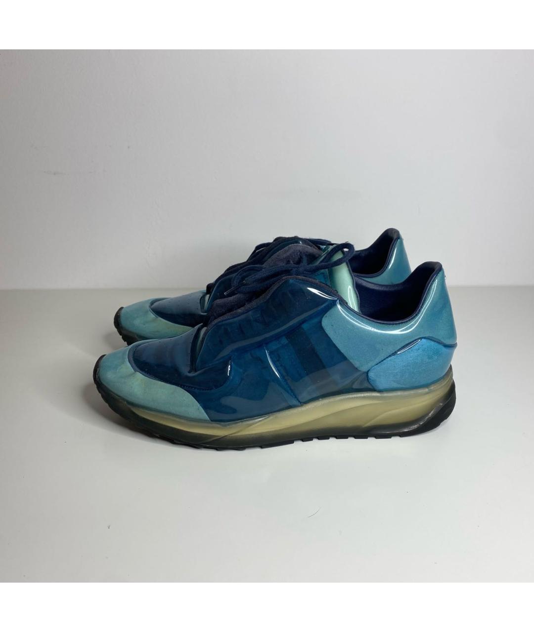 MAISON MARGIELA Бирюзовые резиновые низкие кроссовки / кеды, фото 3