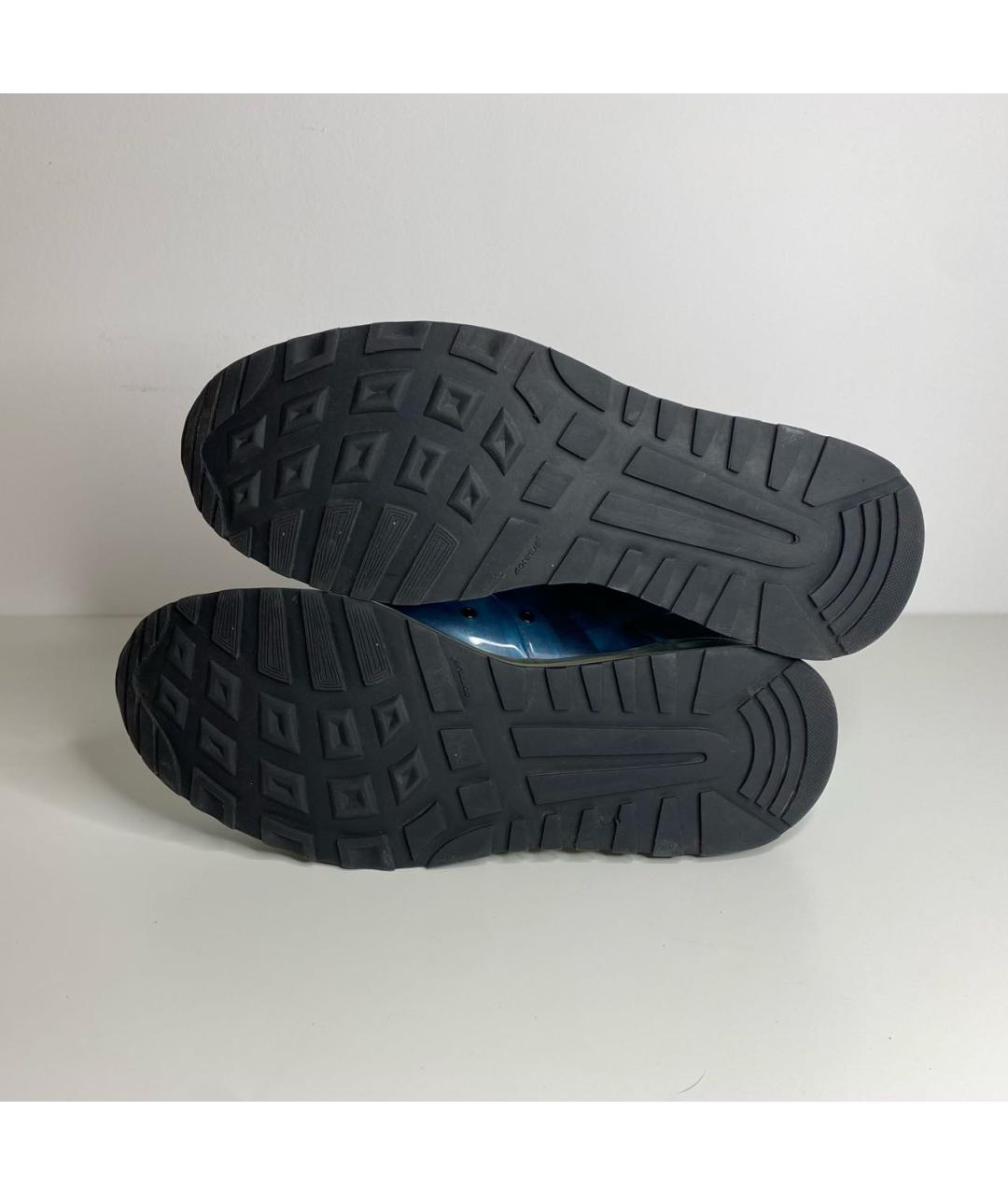 MAISON MARGIELA Бирюзовые резиновые низкие кроссовки / кеды, фото 5