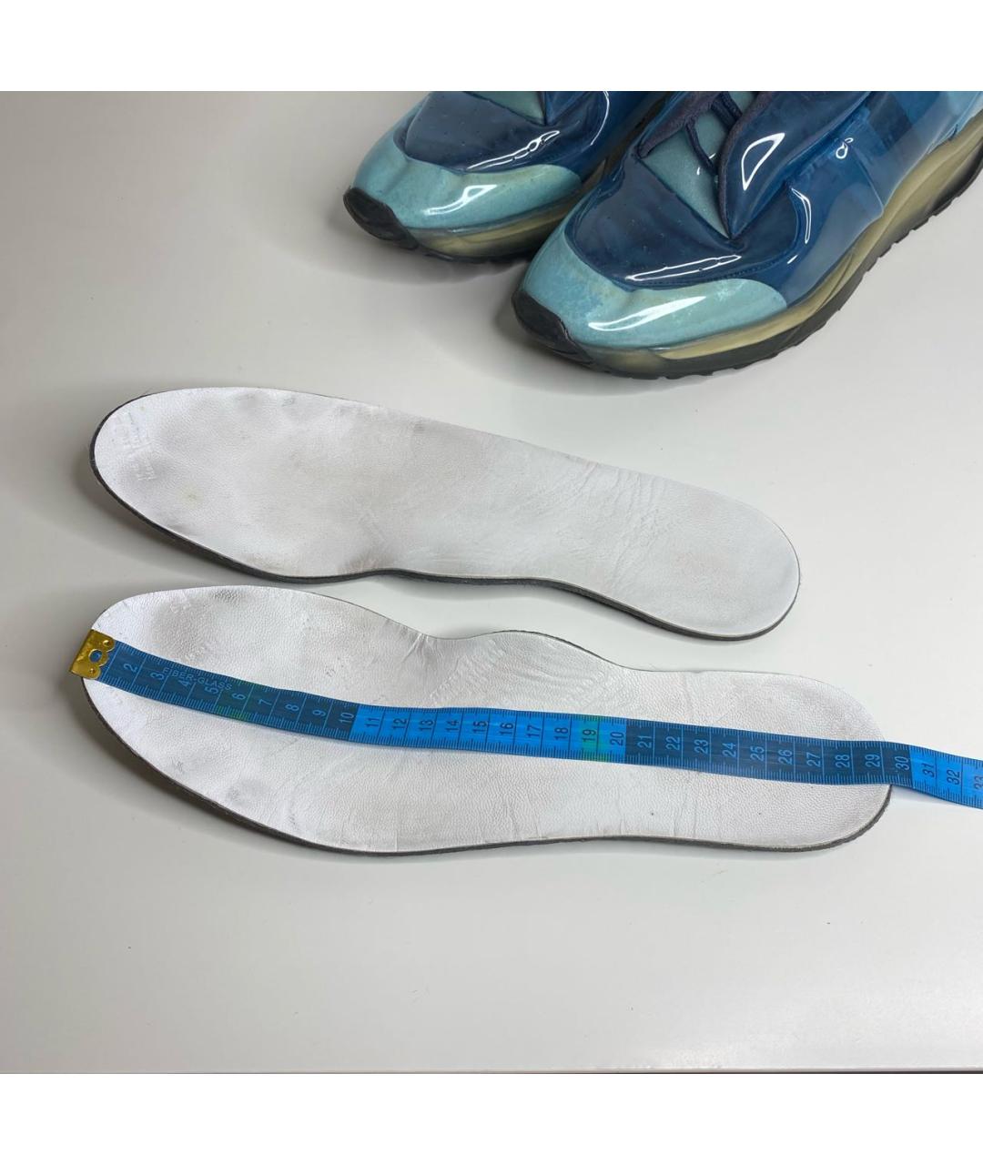 MAISON MARGIELA Бирюзовые резиновые низкие кроссовки / кеды, фото 6
