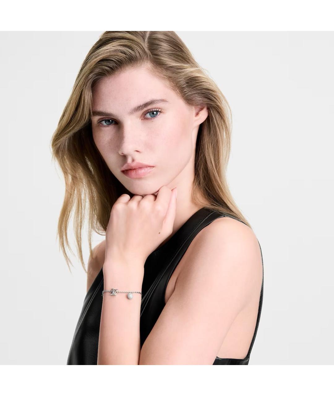 LOUIS VUITTON Серебрянный металлический браслет, фото 3